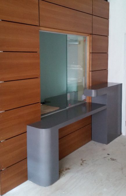 School Corian Reception Counter and Cladding