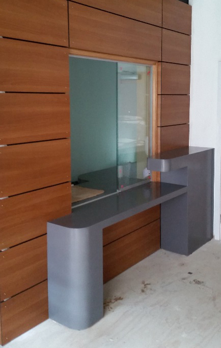 School Corian Reception Counter and Cladding